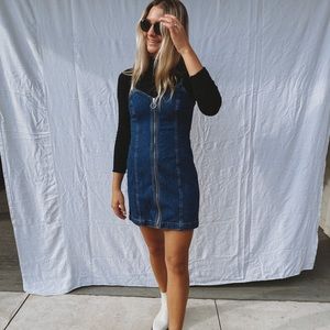 topshop moto denim dress